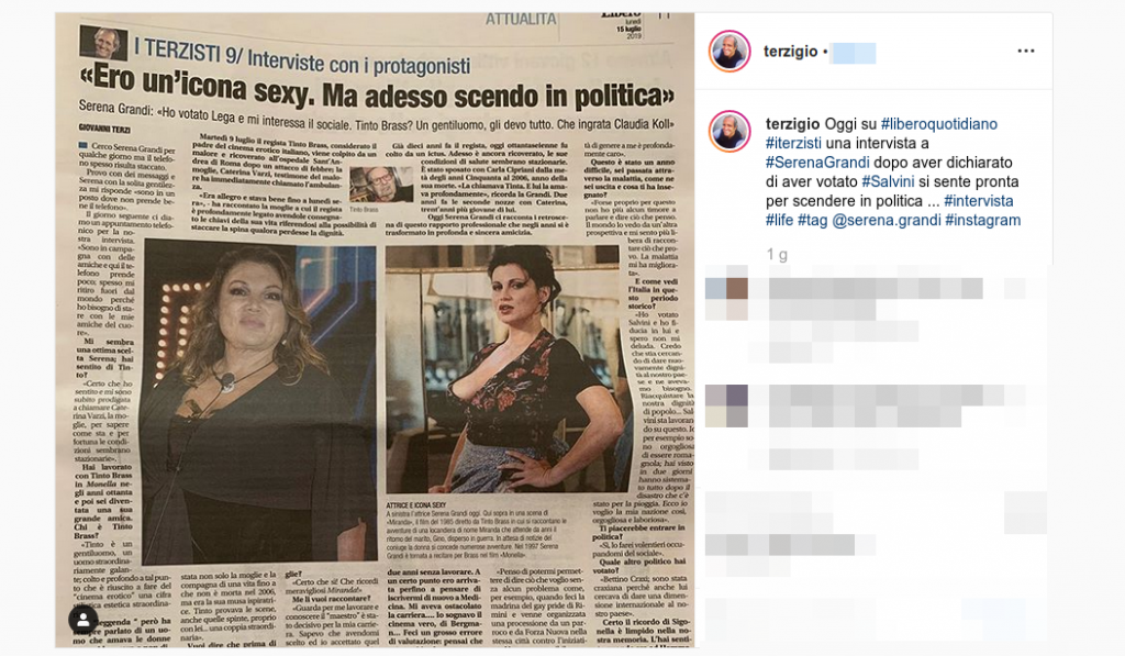 serena grandi attacca claudia koll