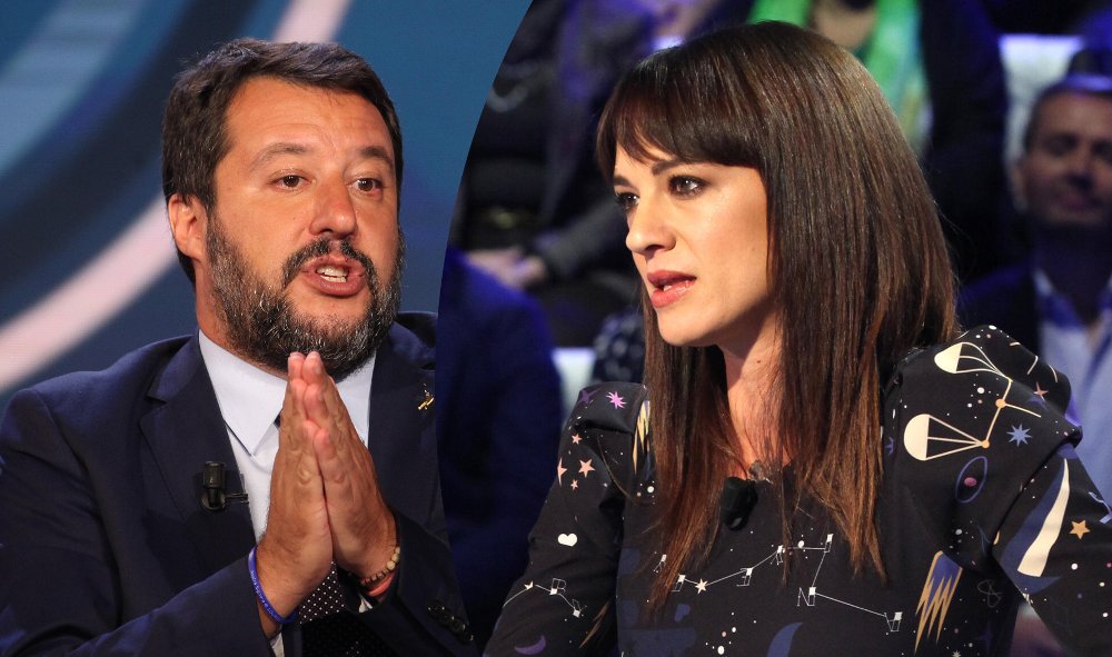 Non è la D'Urso asia argento matteo salvini camomilla selfie