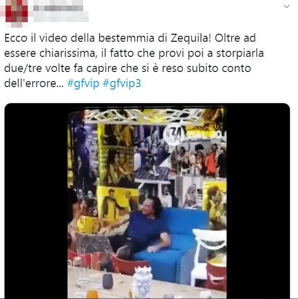 bestemmia antonio zequila gf vip