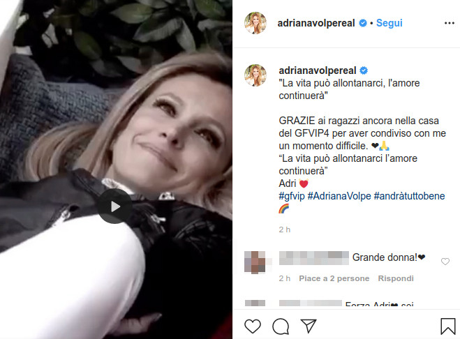 adriana volpe come sta