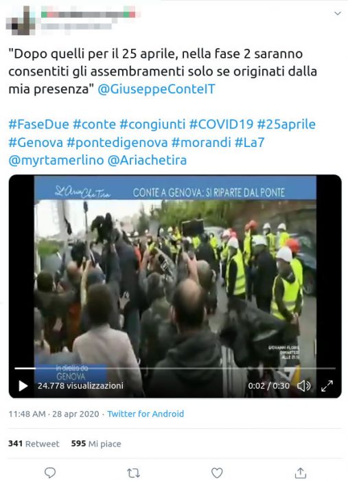 myrta merlino conte genova assembramento