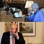 La Regina Elisabetta al telefono con Boris Johnson