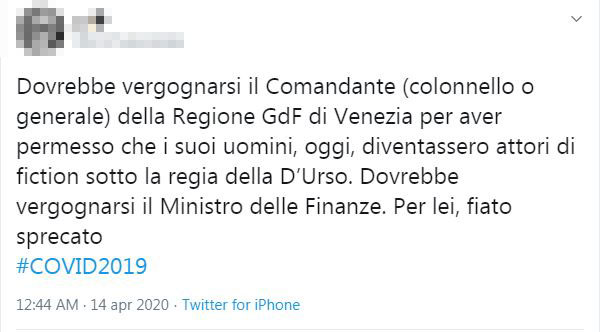 pomeriggio 5 inseguimento