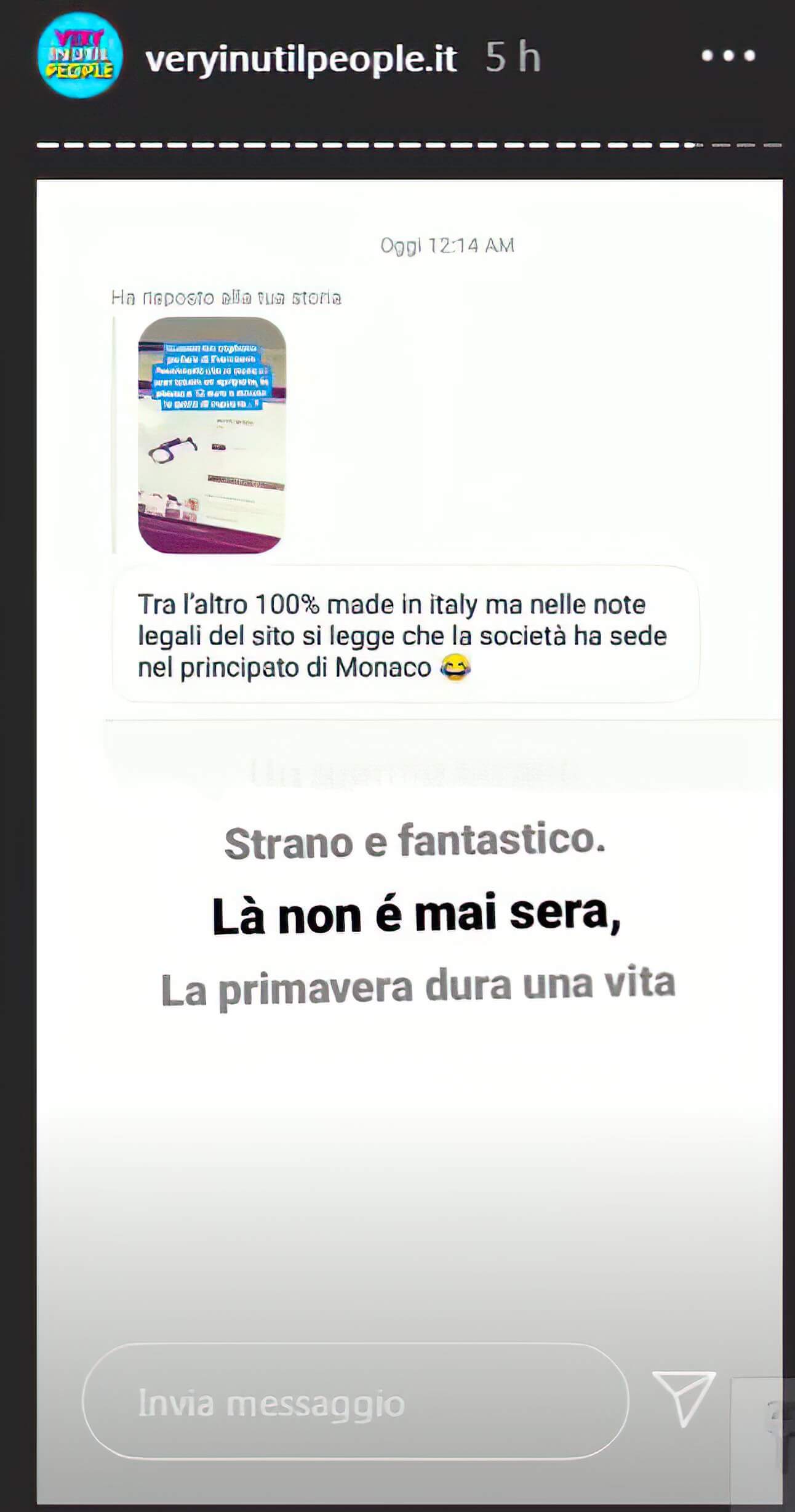 facchinetti salvo il coso idea rubata
