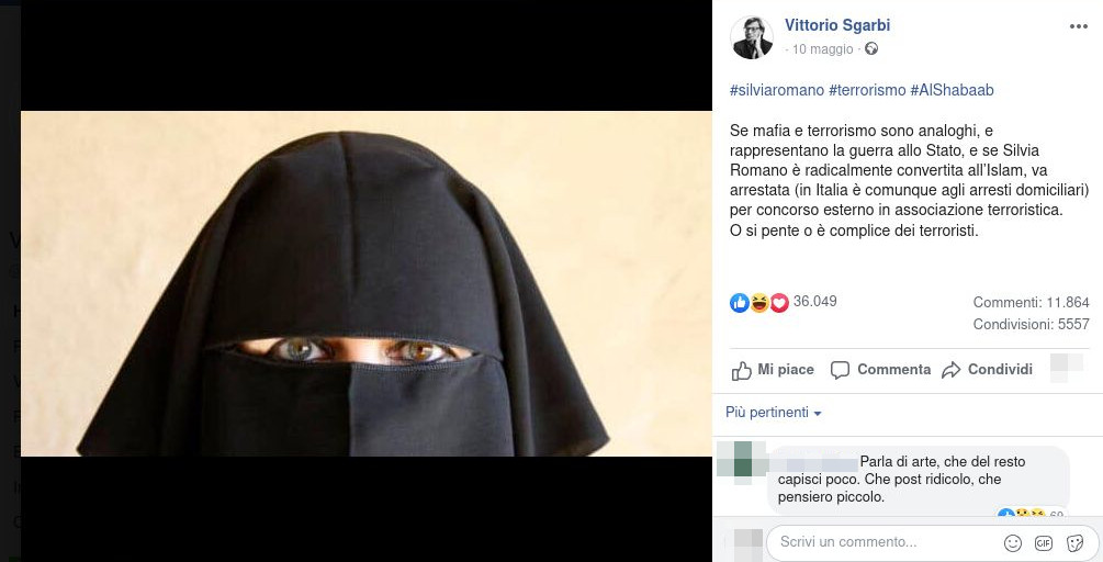 vittorio sgarbi silvia romano pm milano