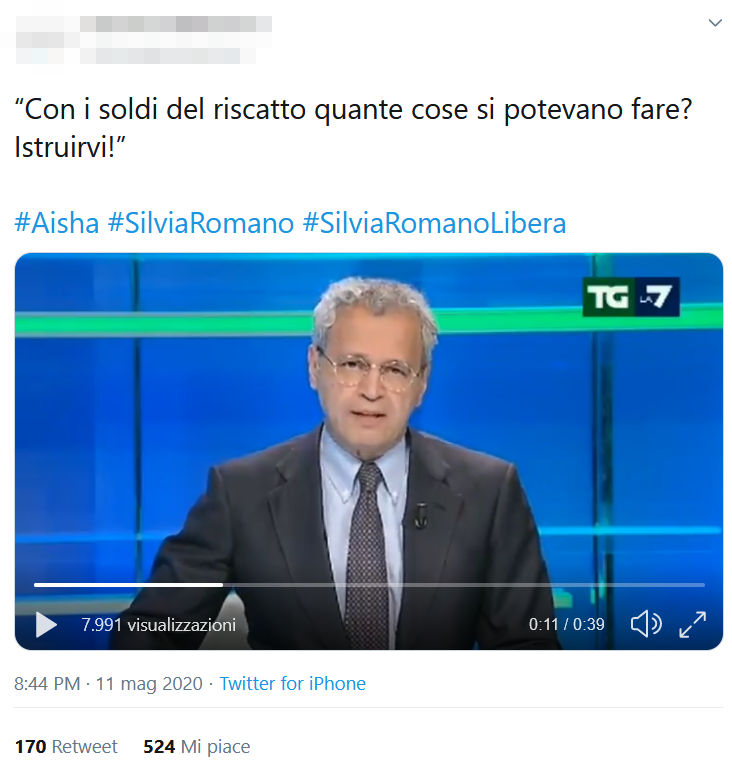 silvia romano enrico mentana