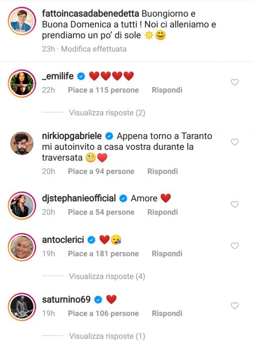 Benedetta Rossi e il commento di Antonella Clerici