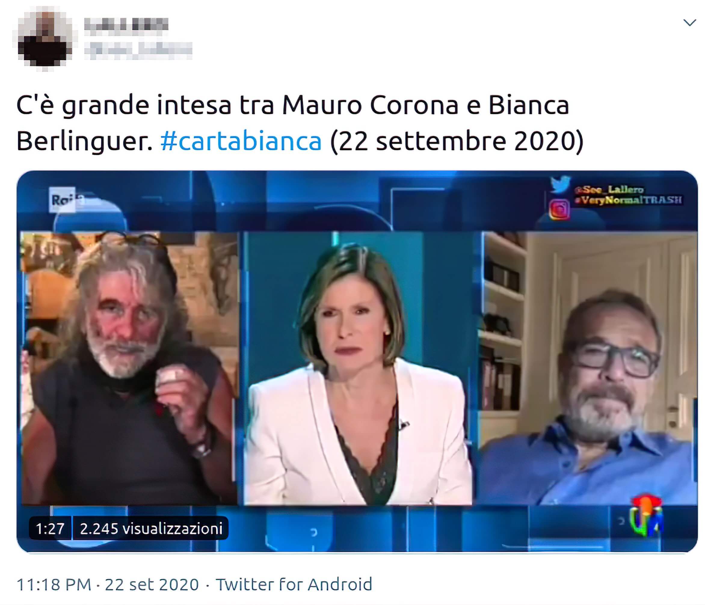 mauro corona bianca berlinguer carta bianca gallina