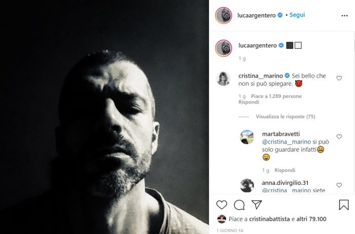 cristina marino commenta la foto di Luca Argentero
