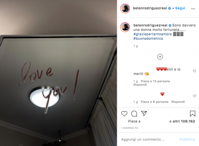 Belen Rodriguez su Instagram