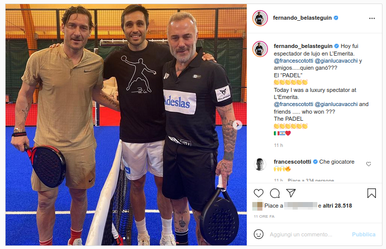 francesco totti gianluca vacchi belasteguin