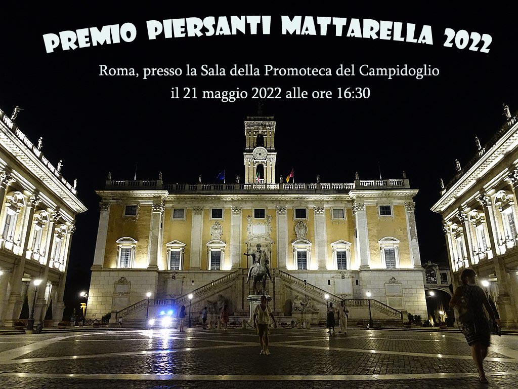 Finale in Campidoglio del Premio letterario Piersanti Mattarella 2022