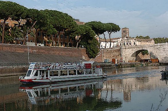 Domenica 22 maggio, h 10:30  Visita guidata in Battello sul Tevere. Storia di Roma attraverso il suo “fiume”