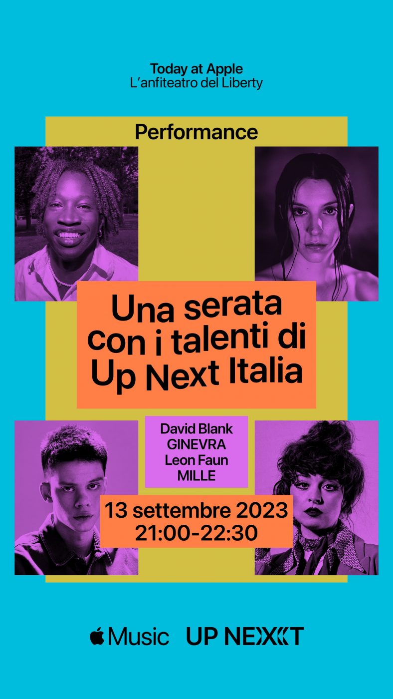 Apple Music Una serata con i talenti di Up Next Italia